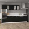 vidaXL Hanging Glass Cabinet Lyon Black 80x31x60 cm Engineered Wood