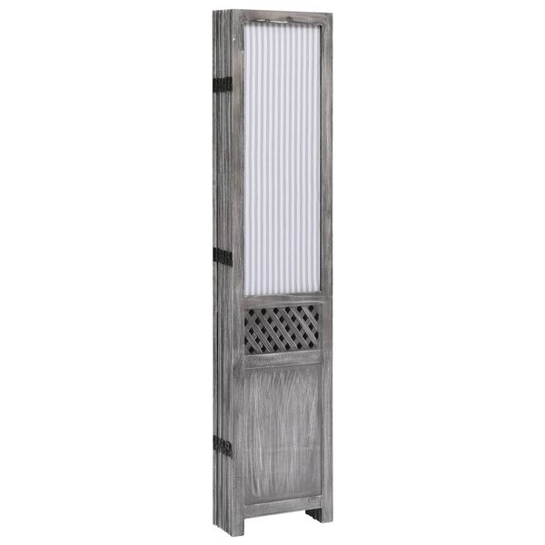 vidaXL 6-Panel Room Divider Grey 210x165 cm Fabric