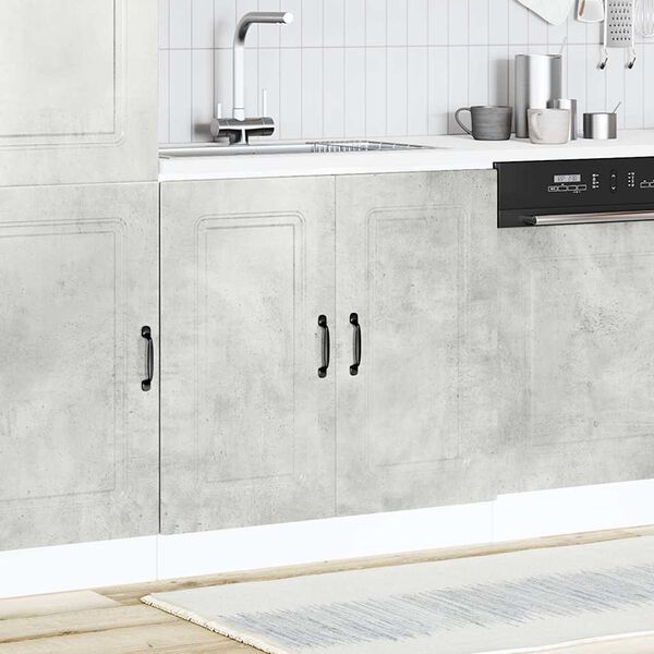 vidaXL Sink Base Cabinet Kalmar Concrete Grey 80x46x81.5 cm Engineered Wood