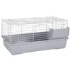 vidaXL Small Animal Cage Grey 80x45x39 cm Polypropylene and Metal