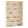 vidaXL Wooden Collector's Display Case with 6 Shelves 40x8.5x55cm