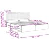 vidaXL Bed Frame with Drawer Grey Sonoma 180 x 200 cm Engineer Wood