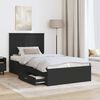 vidaXL Bed Frame Black and Silver 90 x 200 cm Engineered Wood