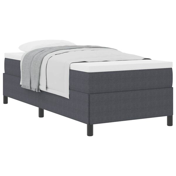 vidaXL Box Spring Bed Dark Grey 90 x 190 cm Velvet
