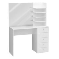 FMD Dressing Table with Mirror 105x39.9x140.5 cm White