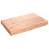 vidaXL Bathroom Countertop Light Brown 60x40x(2-6) cm Treated Solid Wood