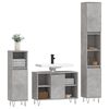 vidaXL 3 Piece Bathroom Furniture Set Concrete Grey Engineered Wood