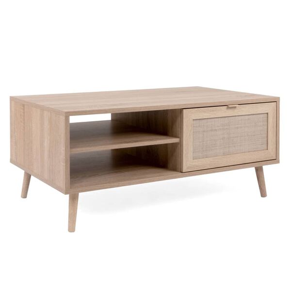 Finori Coffee Table Bali 55A Sonoma Oak and Cane Print