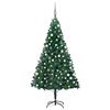 vidaXL Artificial Pre-lit Christmas Tree with Ball Set Green 150 cm PVC