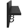 vidaXL Wall-Mounted Coat Rack Wall-mounted Black Oak 80 x 10.5 x 18 cm