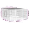 vidaXL Rabbit Cage 110x110x55 cm Galvanised Iron