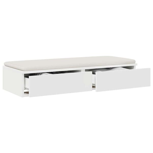 vidaXL Bed Drawers White 80 x 36.5 x 16.5 cm Engineered Wood