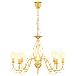 vidaXL Adjustable Chandelier E14 Metal Gold &Oslash; 78 x 101 cm
