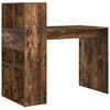 vidaXL Desk with Shelf Smoked Oak 108 x 55 x 103.5 cm Engineered Wood