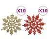 vidaXL 108 Piece Christmas Bauble Set Gold and Red
