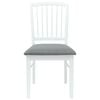 vidaXL Dining Chairs 2 pcs White 50 x 52.5 x 91 cm Solid Rubber Wood