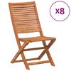 vidaXL Folding Chairs 8 pcs 51x66x95 cm Solid Wood Acacia