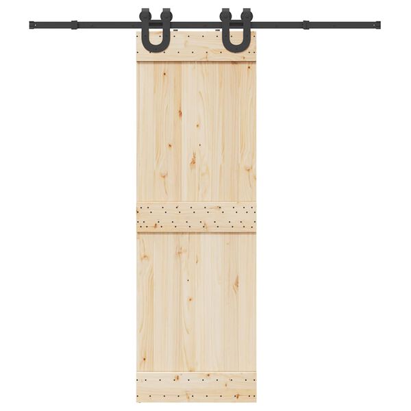 vidaXL Sliding Door Hardware Kit 200 cm Steel Black