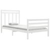vidaXL Bed Frame without Mattress White 100x200 cm Solid Wood