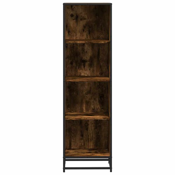 vidaXL Book Cabinet Smoked Oak 40x35x139 cm Engineered Wood