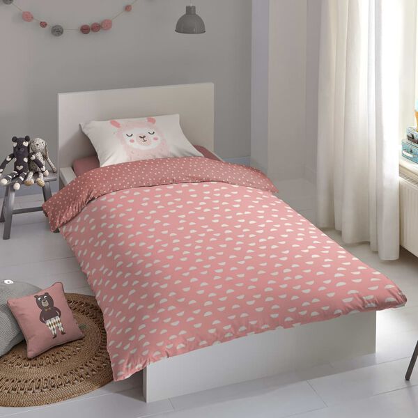Good Morning Kids Duvet Cover LAMA 135x200 cm Pink