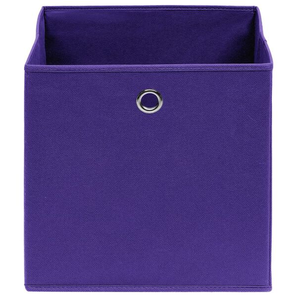 vidaXL Storage Boxes 10 pcs Non-woven Fabric 28x28x28 cm Purple