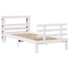 vidaXL Bed Frame with Headboard without Mattress White 100x200 cm