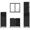 vidaXL 4&nbsp;Piece Bathroom Furniture Set&nbsp;Black Engineered Wood