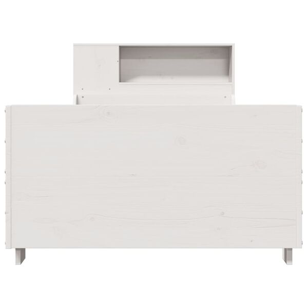 vidaXL Bed Frame without Mattress White 100x200 cm Solid Wood Pine