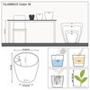 LECHUZA Planter CLASSICO Color 18 ALL-IN-ONE White