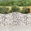 vidaXL Arched Gabion Baskets 2 pcs 200x50x100/120 cm Galvanised Iron