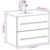 vidaXL Bathroom Sink Cabinet with Built-in Basin Black