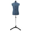 vidaXL Adjustable Dress Form Female Manual Blue 37.5-45.5 inch Fabric