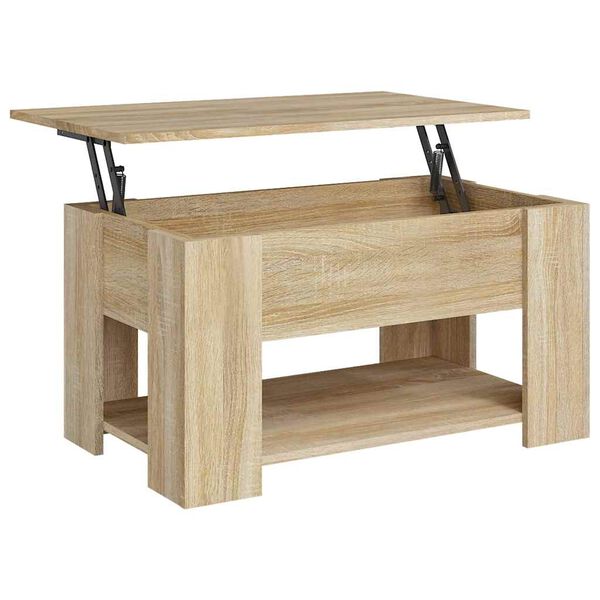 vidaXL Coffee Table Sonoma Oak 79x49x41 cm Engineered Wood