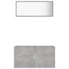 vidaXL 2 Piece Bathroom Furniture Set Concrete Grey Engineered Wood