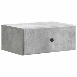 vidaXL Wall-Mounted Bedside Cabinet Concrete Grey 49 x 34.5 x 20 cm