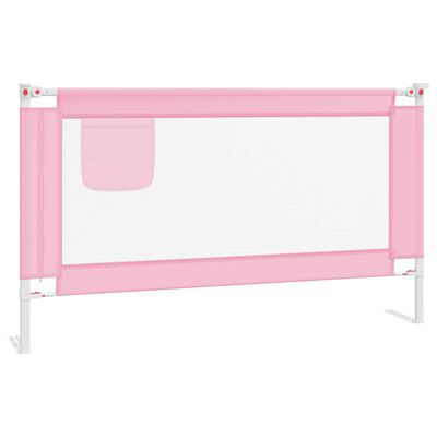 vidaXL Toddler Safety Bed Rail Pink 140x25 cm Fabric