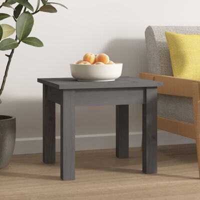 vidaXL Coffee Table Grey 35x35x30 cm Solid Wood Pine