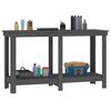 vidaXL Work Bench Grey 140x50x80 cm Solid Wood Pine