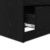 vidaXL Bedside Cabinet 2 pcs Black Oak 45 x 39 x 50cm Engineered Wood