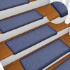 vidaXL Stair Mats 30 pcs 65x21x4 cm Blue Rectangular Edge