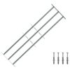 vidaXL Security Grille for Windows with 3 Crossbars 3 pcs 930-1740 mm
