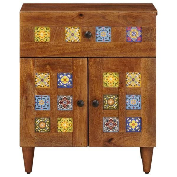 vidaXL Bedside Cabinet Brown 50 x 33 x 60 cm Solid Mango Wood