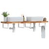 vidaXL Basin Shelf Wall Mounted Steel and Solid Wood Acacia