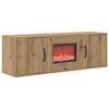 vidaXL Electric Fireplace Artisan Oak 110 x 30 x 36.5 cm