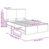 vidaXL Bed Frame with Drawer Sonoma Oak 120 x 200 cm Engineer Wood