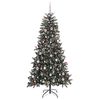 vidaXL Artificial Christmas Tree with 300 LEDs with Stand Green 210 cm