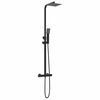 vidaXL Thermostatic Shower System Set Black Stainless Steel 201