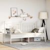 vidaXL Daybed Frame with Headboard White 80 x 200 cm Steel