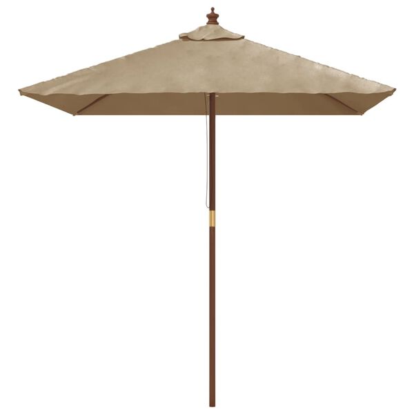 vidaXL Garden Parasol with Wooden Pole Taupe 198x198x231 cm